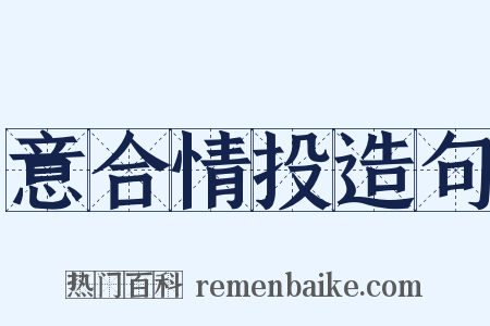意合情投造句是什么意思的图片